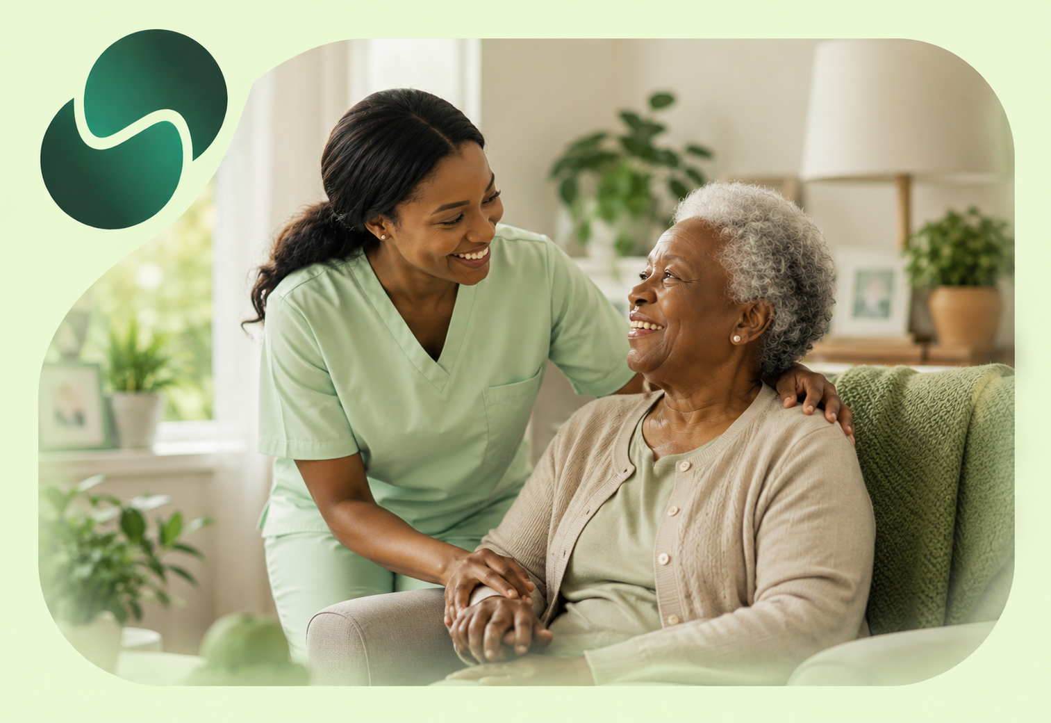 CavalCare nurse with elderly patient